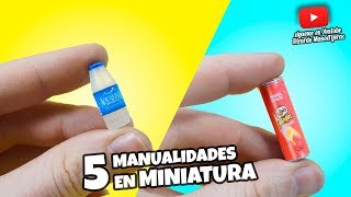 5 MANUALIDADES EN MINIATURA FÁCILES DE HACERDIY [upl. by Anurag]