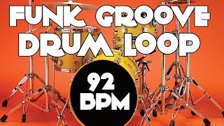 Drum Track  Groove Funk Beat  92 BPM [upl. by Alrick]