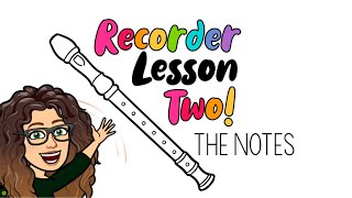 Recorder Lesson Two The Notes [upl. by Annirok443]