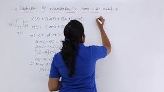 Derivation of Transfer Function from State Model [upl. by Gaeta187]