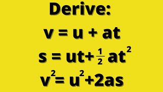 How to Derive the Equations of Motion Derivation [upl. by Yentruoc]