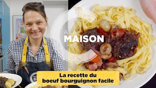 Recette boeuf bourguignon facile [upl. by Annagroeg]