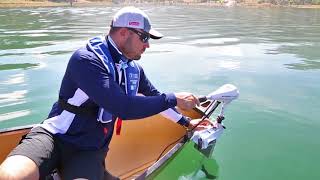 Transom Mount Electric Motors  Setup and Demonstration of a Watersnake Motor with Dean Silvester [upl. by Nolyat]