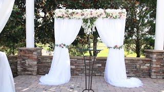 Easy DIY Flower Wedding Backdrop Tutorial [upl. by Dduj]