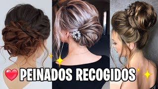 PEINADOS RECOGIDOS FÁCILES Y ELEGANTES PARA CABELLO LARGO Y CORTO 2018 [upl. by Akamahs626]