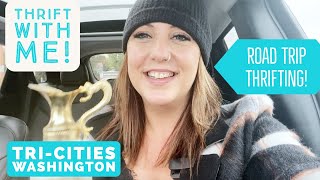 THRIFT WITH ME  Goodwill Thrift Haul amp Vlog  TriCities Washington Road Trip Part I [upl. by Anica]