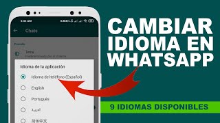 Cómo CAMBIAR EL IDIOMA de WhatsApp [upl. by Aldin]