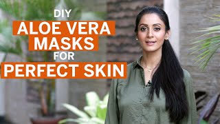 6 DIY Aloe Vera Face Mask for Clear Glowing and Healthy Skin  Fit Tak [upl. by Anitsud]