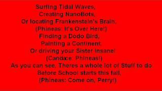 Phineas and Ferb theme song lyrics [upl. by Wrdna51]