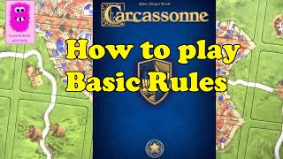 Carcassonne 20th Anniversary Edition How to PLay Basic Rules [upl. by Libnah]