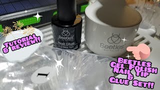 VIRAL BEETLES KITNail Tips amp Glue GelReview amp Tutorial [upl. by Armat834]