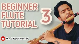 BEGINNERS FLUTE TUTORIAL 3  HOW TO PLAY Sa Re Ga Ma Pa and MAJOR SCALE  FLAUTIST SUDHANSHU [upl. by Odrawde]