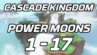 Super Mario Odyssey Cascade Kingdom Power Moons 1  17 Guide [upl. by Melvina]