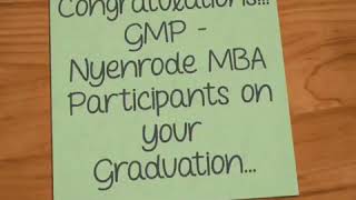 GMP  Nyenrode IMBA Graduation [upl. by Anidan665]