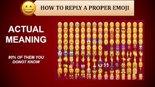 EMOJI MEANINGS  HOW TO REPLY A PROPER EMOJI [upl. by Amhser]