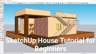 SketchUp House Tutorial for Beginners  1 [upl. by Stockmon]