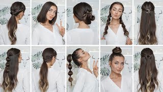 10 EASY HEATLESS BACK TO SCHOOL HAIRSTYLES [upl. by Imtiaz]