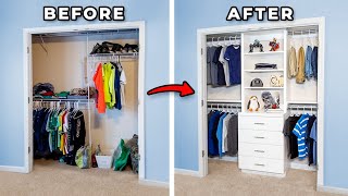 DIY Closet Organization with Shelving and Drawers [upl. by Idona153]