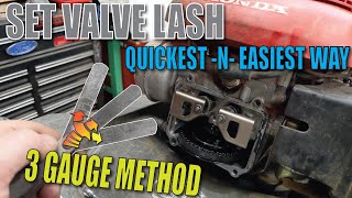 Adjust Valve Clearance QUICK N EASY 3 Feeler Gauge Method [upl. by Akiem]