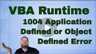 VBA runtime error 1004 Applicationdefined or Objectdefined error [upl. by Cheatham]