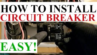 HOW TO INSTALL a Circuit Breaker DoublePole Breaker EASY AND SAFE [upl. by Anaed]