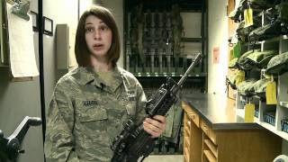 Armorer at Beale AFB goes over weapons procedures  M4 Carbine [upl. by Eileme19]