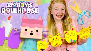 Purrfect Paper Crafts with Baby Box  GABBYS DOLLHOUSE [upl. by Jezebel]