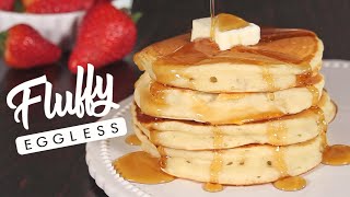 Eggless Fluffy Pancakes  Easy One Bowl  How Tasty Channel [upl. by Afnin]