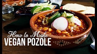 How to Make Mexican Vegan Pozole Rojo  Pozole Vegano [upl. by Fernas]