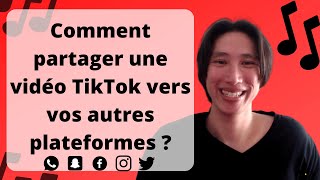 Comment partager une vidéo TikTok sur dautres réseaux sociaux Facebook Instagram Snapchat  📲 [upl. by Nyleimaj]