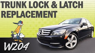 MercedesBenz W204 CClass Trunk Lock and Latch Replacement [upl. by Ntisuj331]