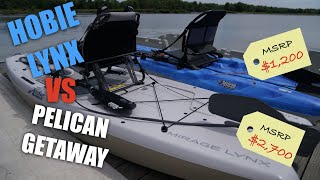 Hobie Lynx vs Pelican Getaway Walkthrough and On Water Comparison [upl. by Cal217]