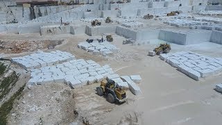 The Biggest Marble Quarry In Europe Aerial View  Birros Marble Quarries [upl. by Portuna]