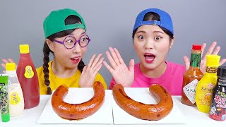 Sosis Kielbasa Anggur laut Mukbang DONA Indonesia [upl. by Gavini]