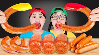 Kielbasa Sausage Challenge 킬바사 소시지 챌린지 DONA 도나 [upl. by Ylliw]