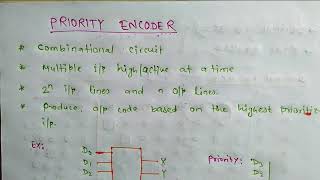 What is Priority Encoder   4 to 2 encoder  Priority encoder with example [upl. by Motch529]