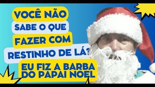 Barba do papai noel tutorial como fazer com linha  Raquel Pereira [upl. by Fante]