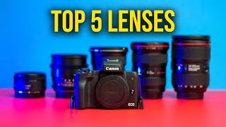 Top 5 Lenses For The Canon M50 amp M50 Mark II For Every Budget [upl. by Laban]