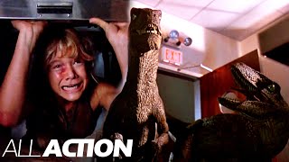 Raptors in the Kitchen Iconic Scene  Jurassic Park 1993  All Action [upl. by Emil]