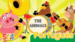 Os Animais na Fazenda  Canções Infantis  Super Simple Português [upl. by Hgielanna]