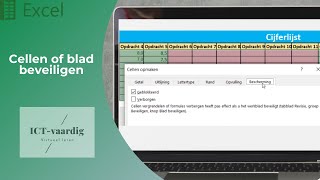Excel  Cellen of blad beveiligen [upl. by Airat]