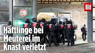 Gefängnismeuterei Polizei stürmt Knast in Thüringen  JVA Untermaßfeld [upl. by Othelia]