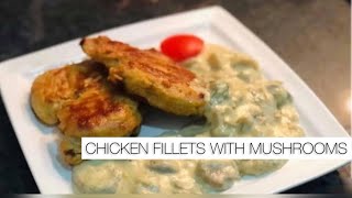 RECETA 31 Fileto pule me sos kepurdhash Chicken fillets with mushroom sauce [upl. by Trenton]