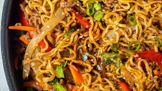 Ground Beef Ramen Skillet [upl. by Charters]