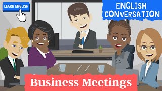 Business English Conversations  ESL Business Meeting Conversation [upl. by Saks]