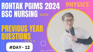 Previous year questions for PGIMS Rohtak BSCNURSING2024 pgimsrohtakbscnursing bscnursingnursing [upl. by Obe]