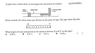 Ticker Tape Timer Questions [upl. by Htebazile575]