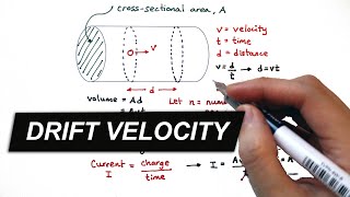 Drift Velocity Derivation  A Level Physics [upl. by Laeira]