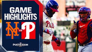 Mets vs Phillies NLDS Game 1 Highlights 10524  MLB Highlights [upl. by Papke]