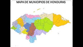 Honduras división política Departamentos y municipios [upl. by Annaer]